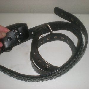 LOT OF 2      Black     Belts   Size   34-38  NO NAME